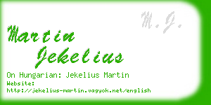 martin jekelius business card
